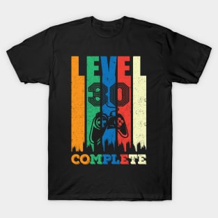 30th Birthday Level 30 Complete Gamer Gift T-Shirt